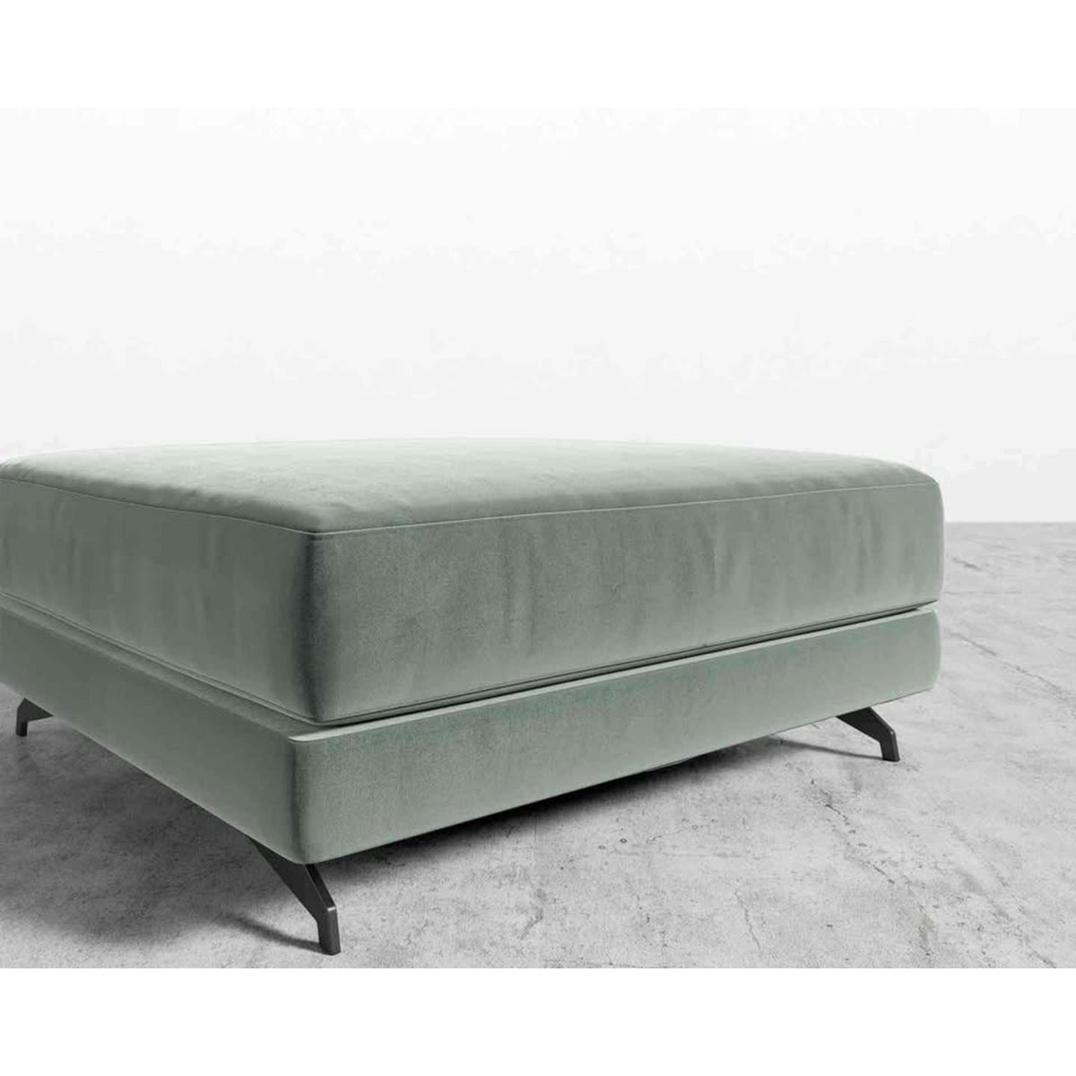 Rove Concepts Berlin Ottoman – Designer Modern Ottoman - Moonstone Green 
Delivery Available