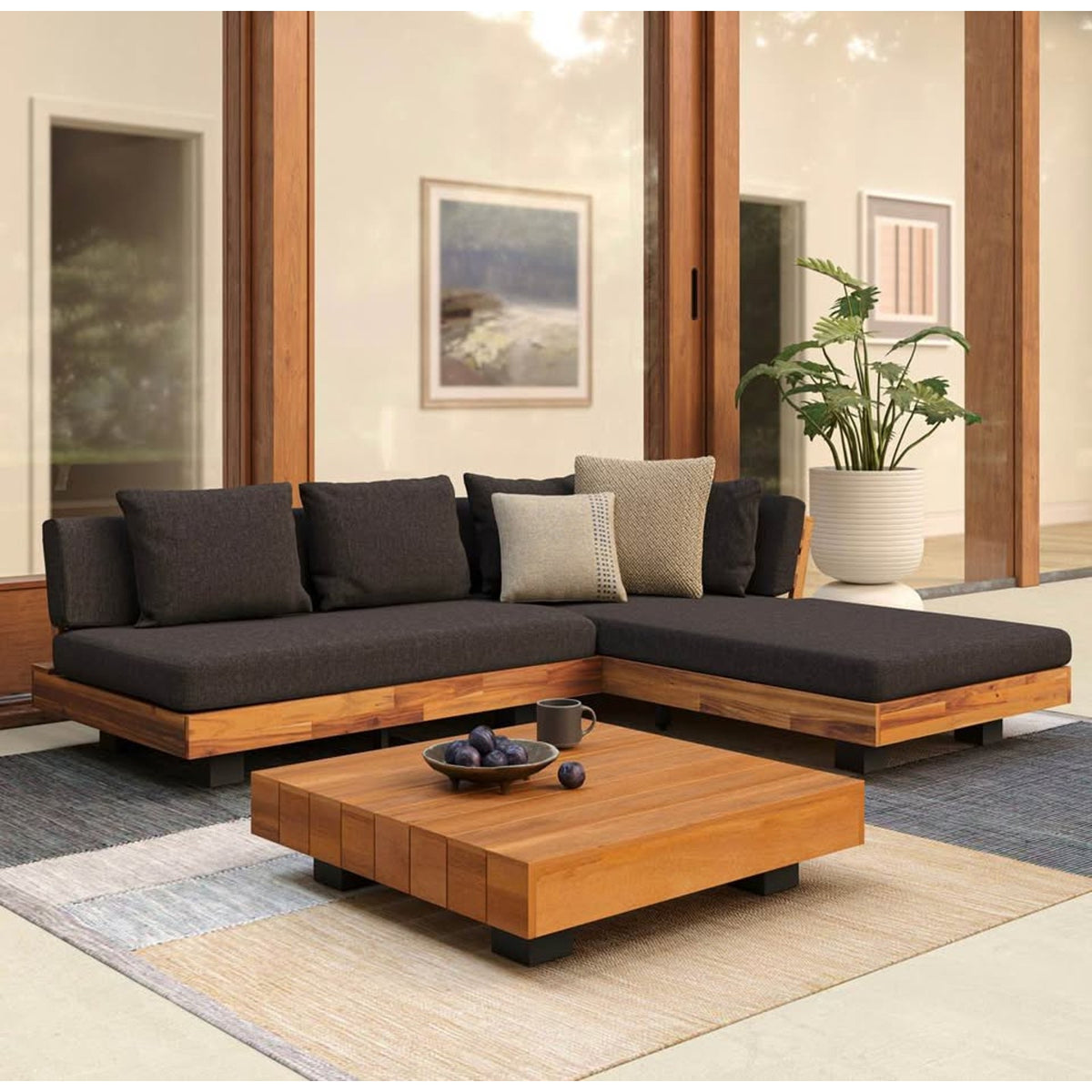 ARTICLE LUBEK OUTDOOR SECTIONAL SET + COVER | NEW OPEN BOX - DELIVERY AVAILABLE