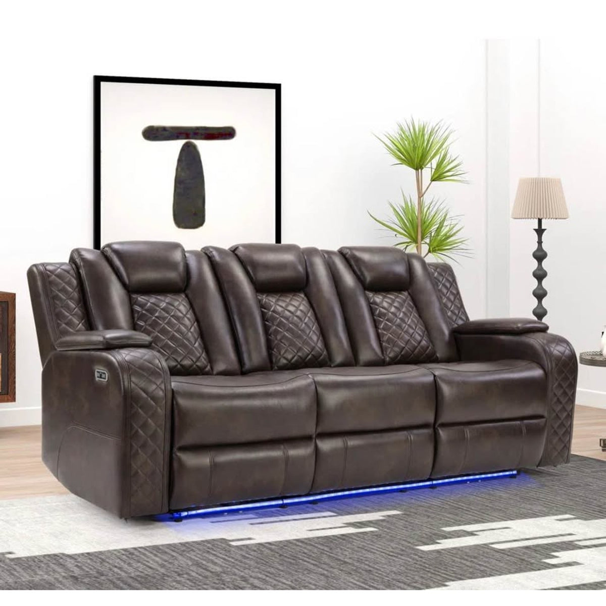 New Brown 83” Power Reclining Sofa – Ivy Bronx Lamica $2,460 Retail – Delivery Available