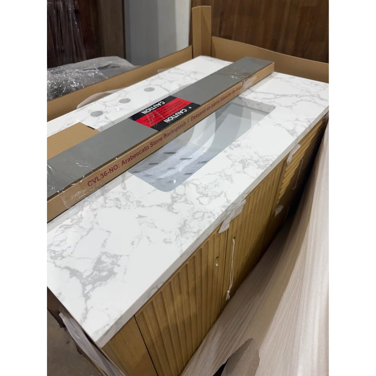 Vanity Art Laval 36” Natural Oak Bathroom Vanity with Quartz Top | Delivery Available