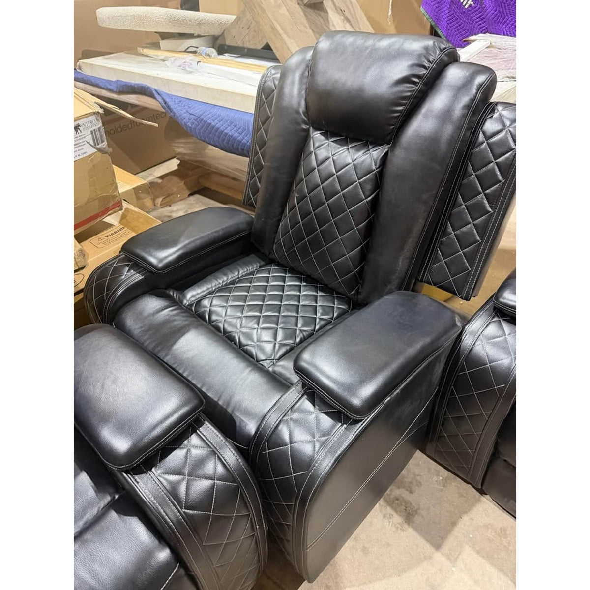 Black 4-Piece Power Reclining Living Room Set – $3,000+ Retail Value – Delivery Available