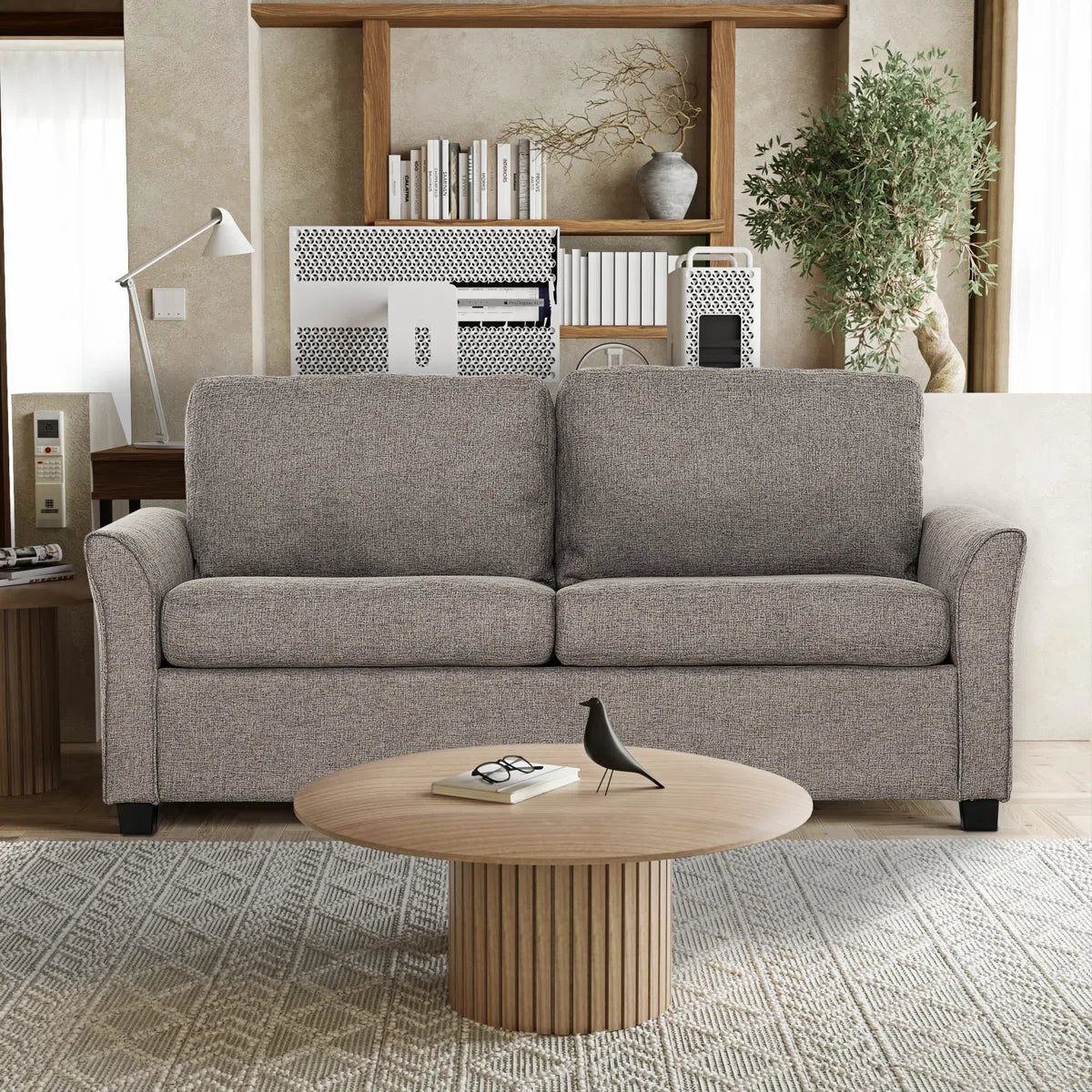 New Open Box Breeya 73 in. Convertible Full Sleeper Sofa with USB