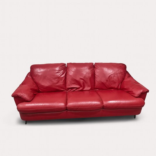 Red Leather Sofa