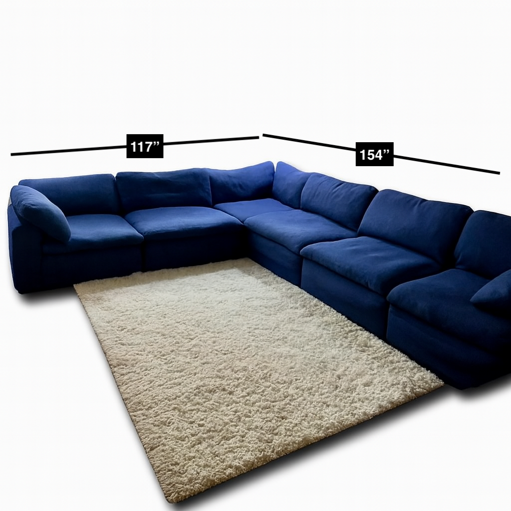 Modular Blue XL Washable Sofa