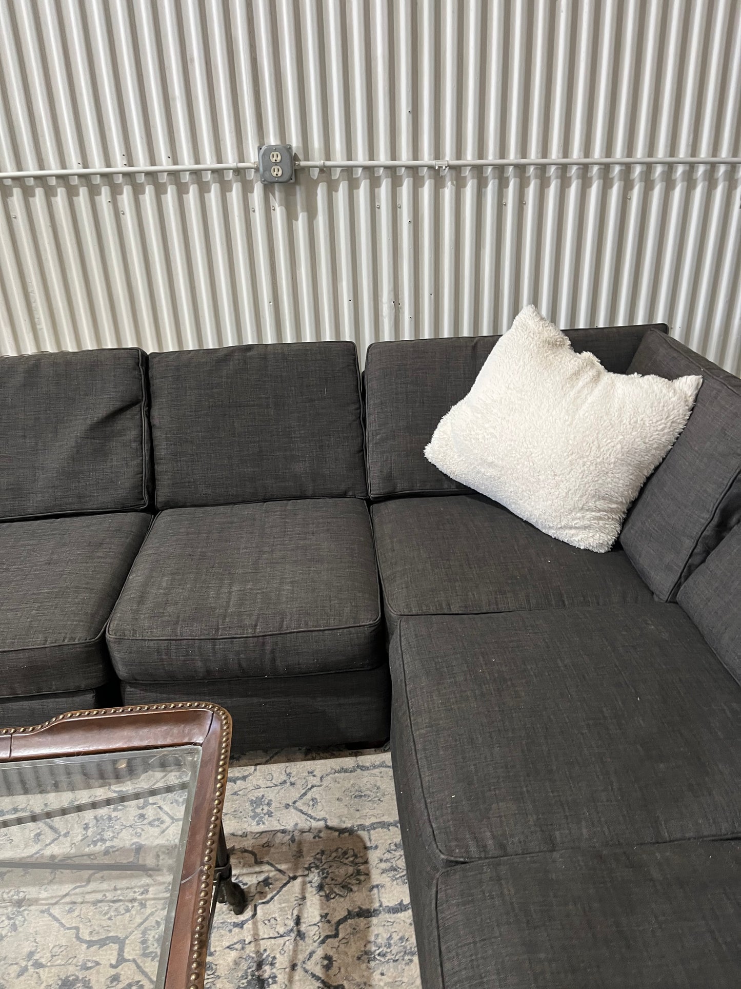 Corner Sectional Sofa Couch - 4pcs - Ottoman/Chaise - Walter E. Smithe Brand