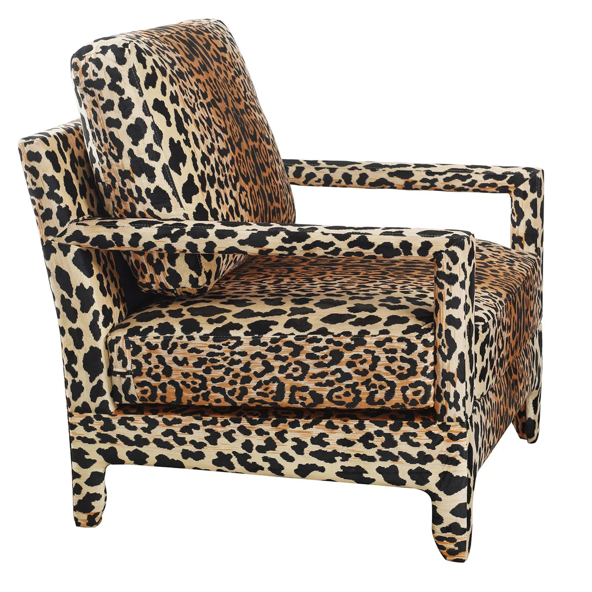 New Open Box Dann Foley Cheetah Print Lounge Chair
