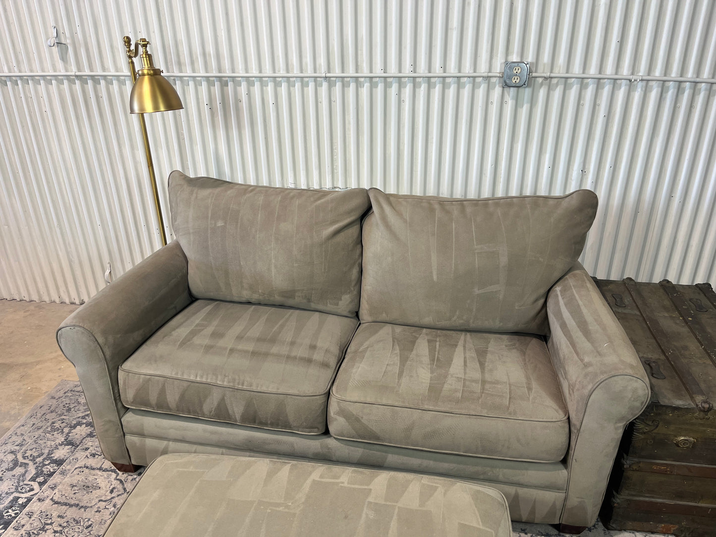 Sleeper Sofa Storage Ottoman Chaise - Pull Out Bed - Cleaned - Comfy - Microfiber Delivery Available