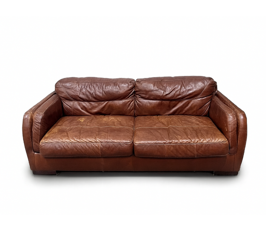 Ashley Furniture Genuine Leather Two Seat Sofa