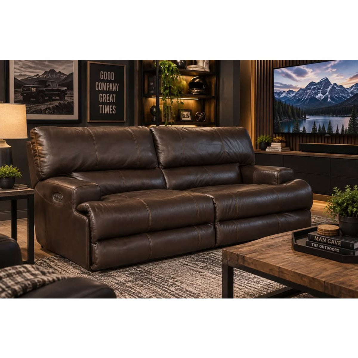 New Catnapper Wembley 93” Leather Power Reclining Sofa – $2,450 Retail – Delivery Available