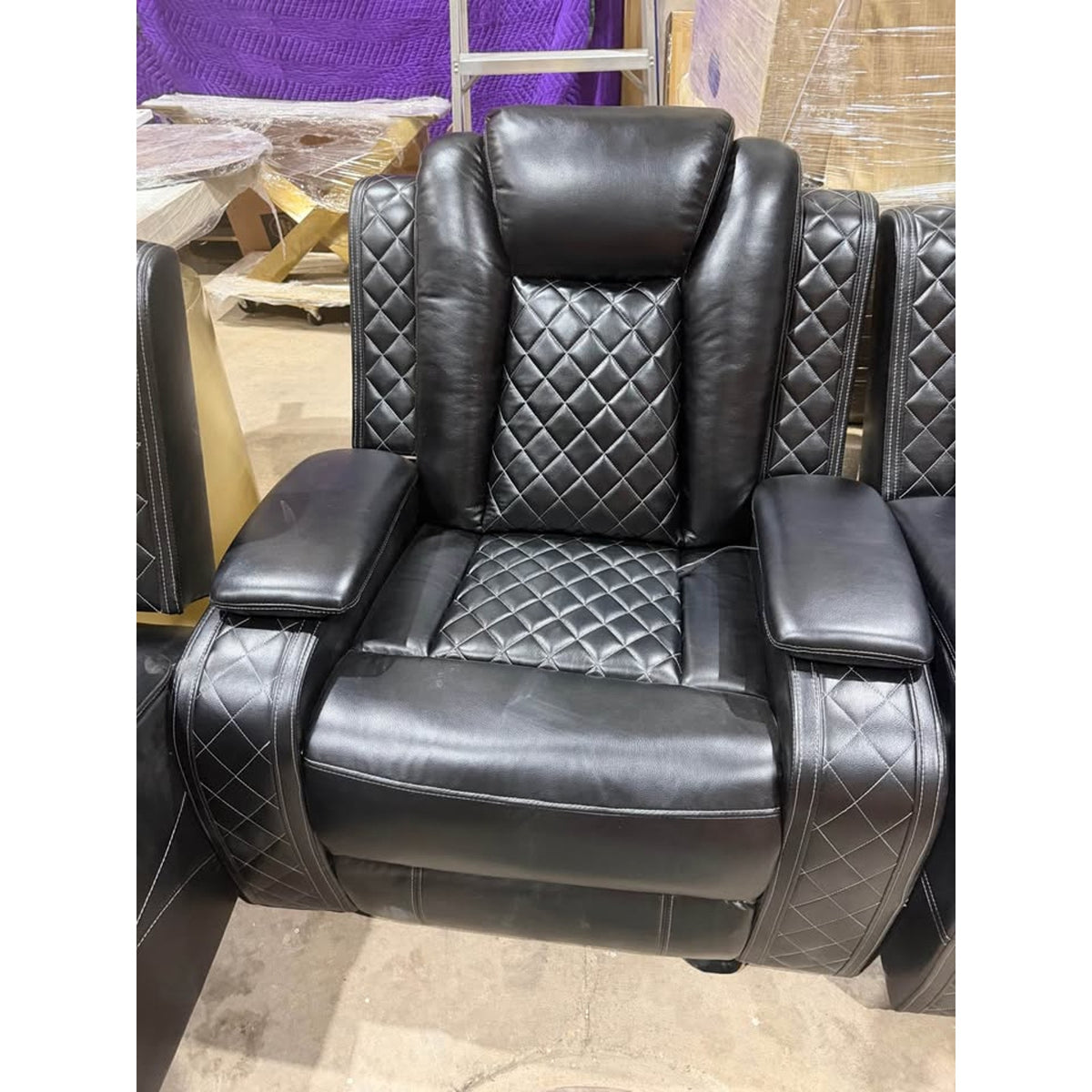 Black 4-Piece Power Reclining Living Room Set – $3,000+ Retail Value – Delivery Available
