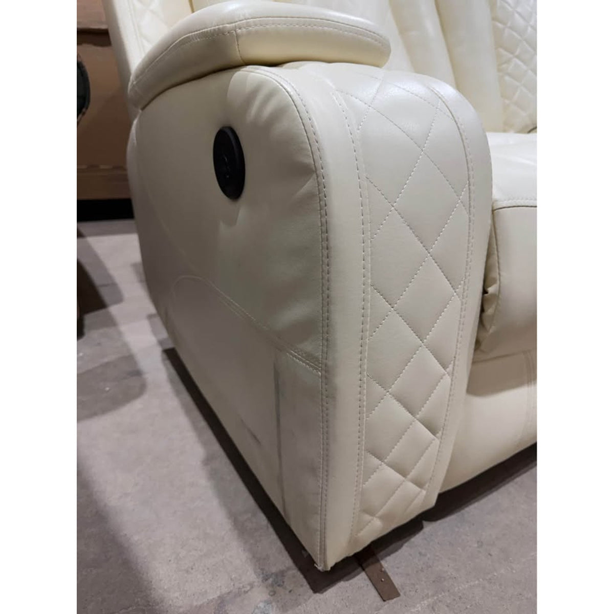 White Faux Leather Sectional Sofa Couch - 3pcs - Electric Recliners - New “open box” - Delivery Available