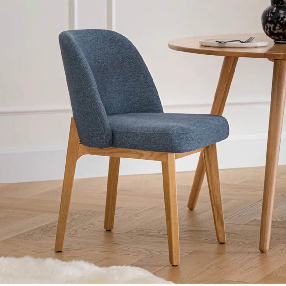 Article | Set of 2, 4, or 6 Dining Chairs | Alta - Oak & Nocturnal Blue | Delivery Available