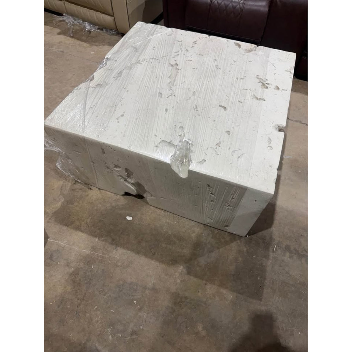 Phillips Collection Formation Outdoor Coffee Table – Roman Stone | New Open Box - Delivery Available