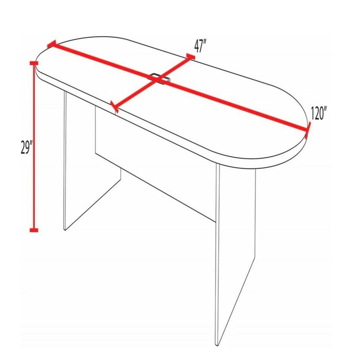 New Conference Table - Cherry Red - $1200 retail “open box” Delivery Available