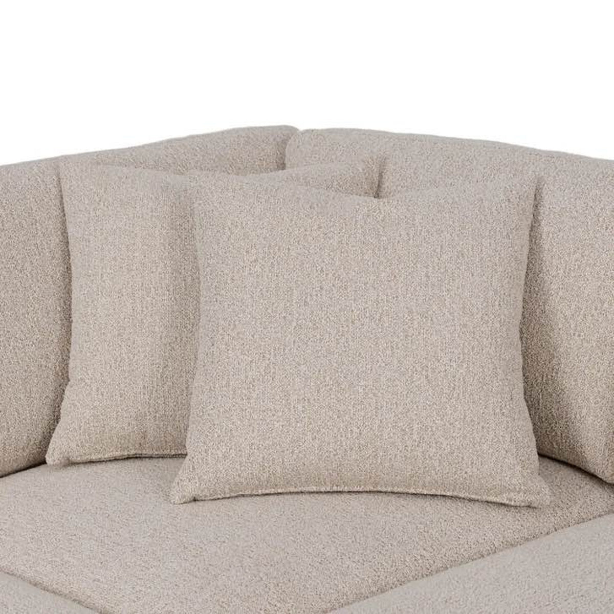 East & Vine Andee Fabric Sectional with Ottoman | Ivory Boucle | Costco Exclusive | New In Box