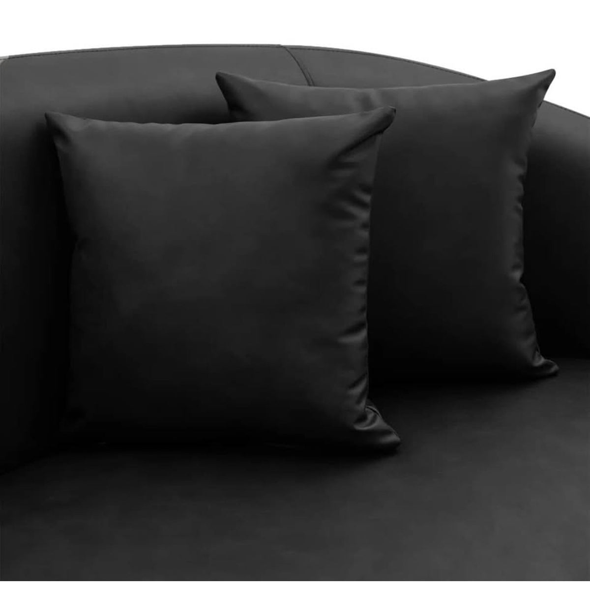 New 91” Curved Faux Leather Sofa – Dark Gray – $1,499 Retail – Delivery Available