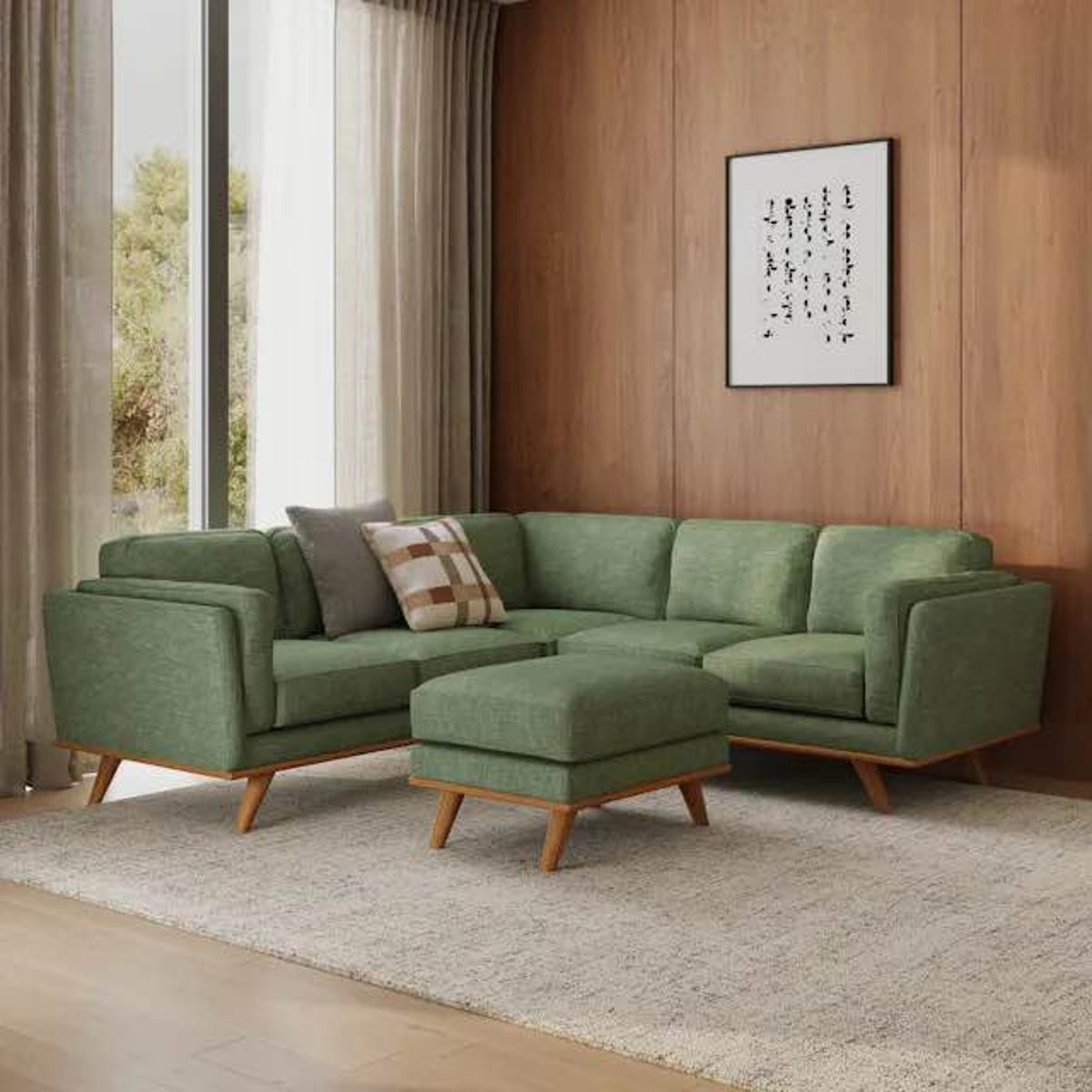 Article Timber 93” Corner Sectional + Ottoman – $2,798 Retail – Delivery Available