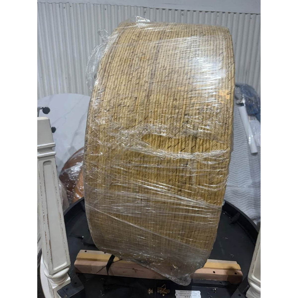 Birch Lane Evana Woven Drum Coffee Table – Open Box – Delivery Available