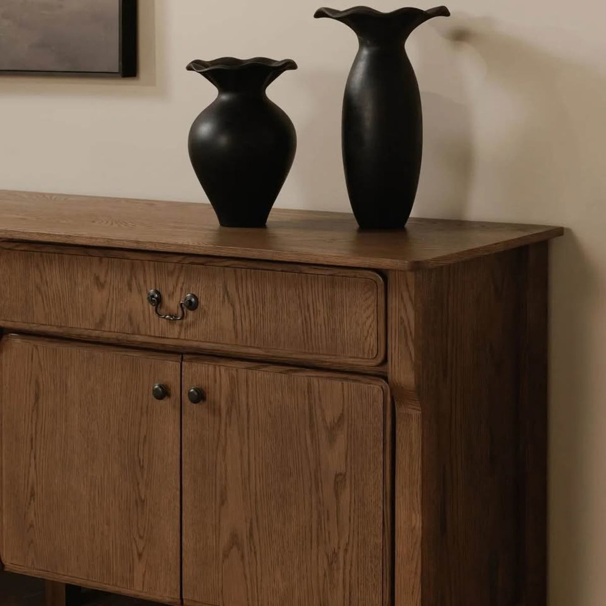 New Moe’s Home Collection Caroline 78.5” Solid Oak Sideboard – $3,610 Retail – Open Box - Delivery
