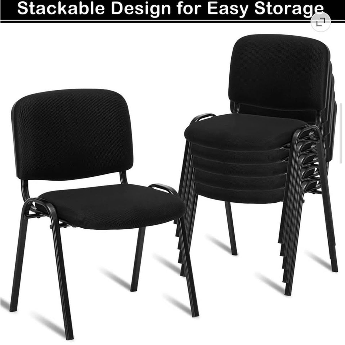 Commercial Black Mesh Waiting Room Lobby Chairs – Set of 12 – New Open Box - Delivery Available