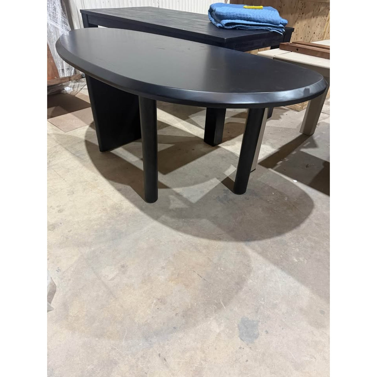 New Modern Black Executive Desk – 70” Contemporary Home Office Desk - Delivery Available