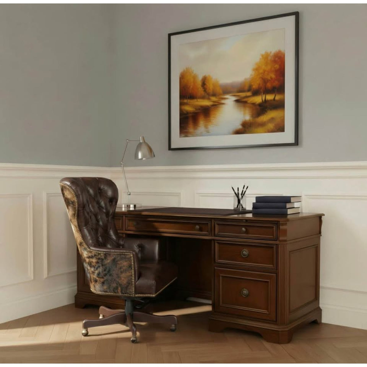 Hooker Furniture Katherine Genuine Leather Executive Office Chair