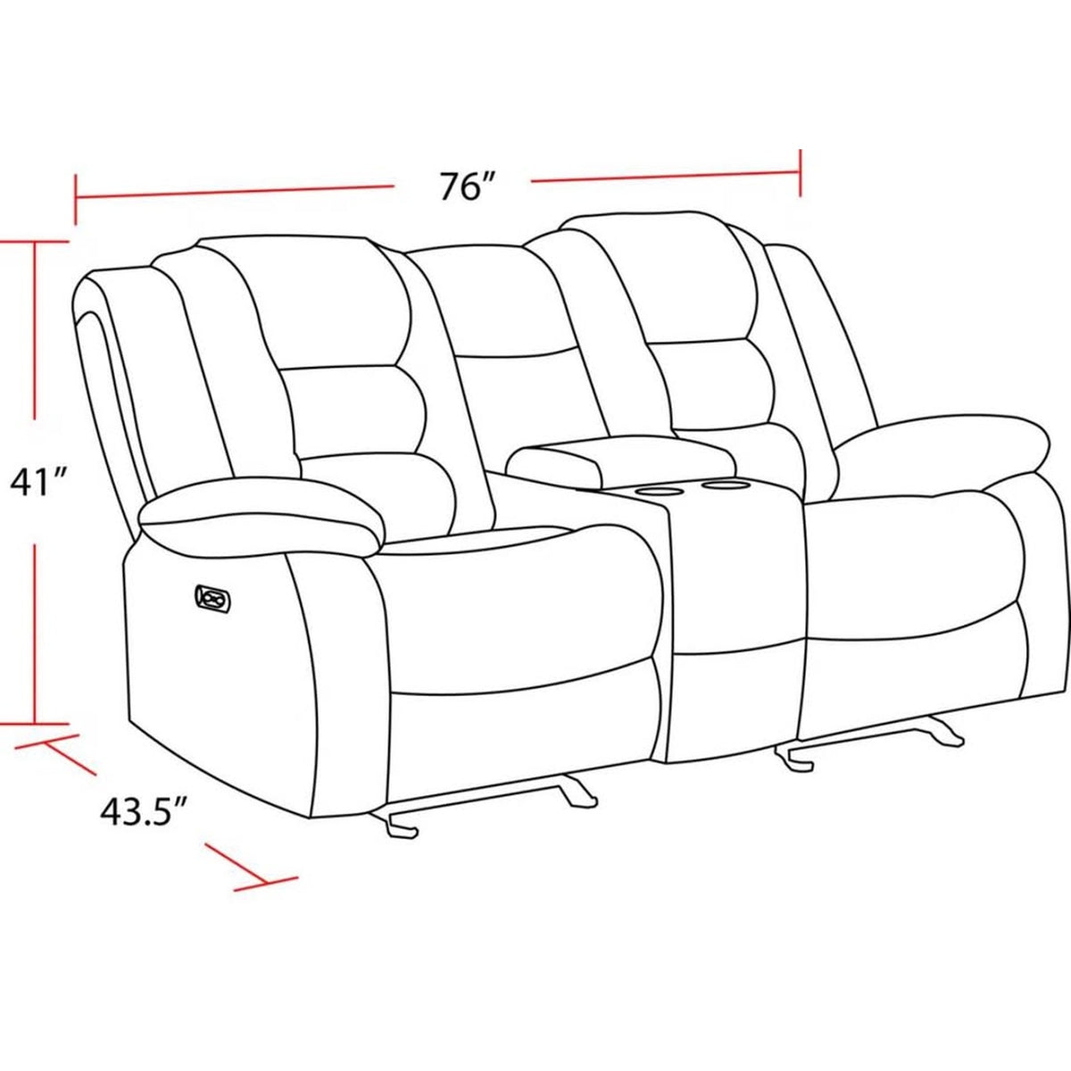 New Double Reclining Glider Loveseat Sofa – $1,152 Retail – Open Box – Delivery Available