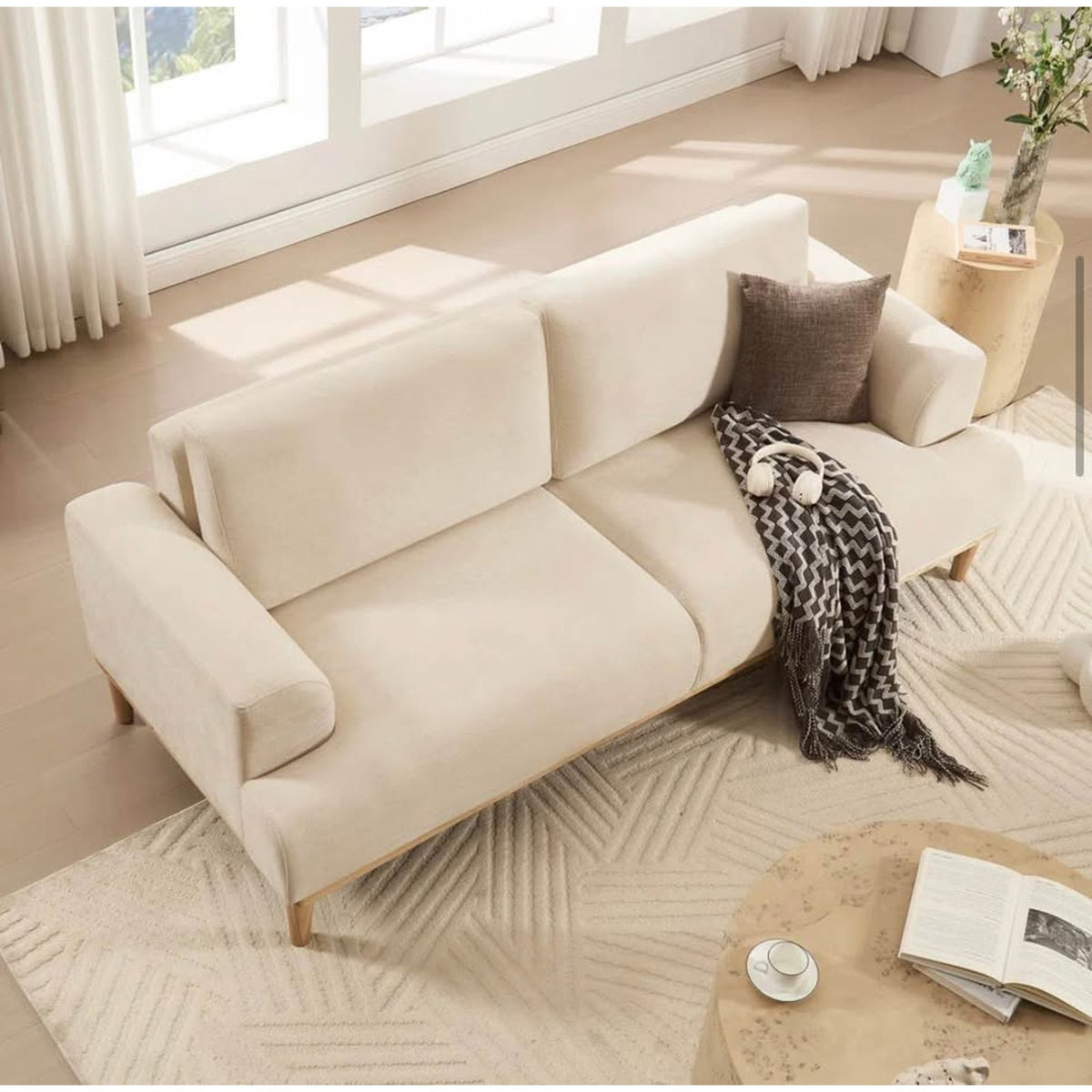 New 84” Khaki Sofa – $1,300 Retail – Delivery Available