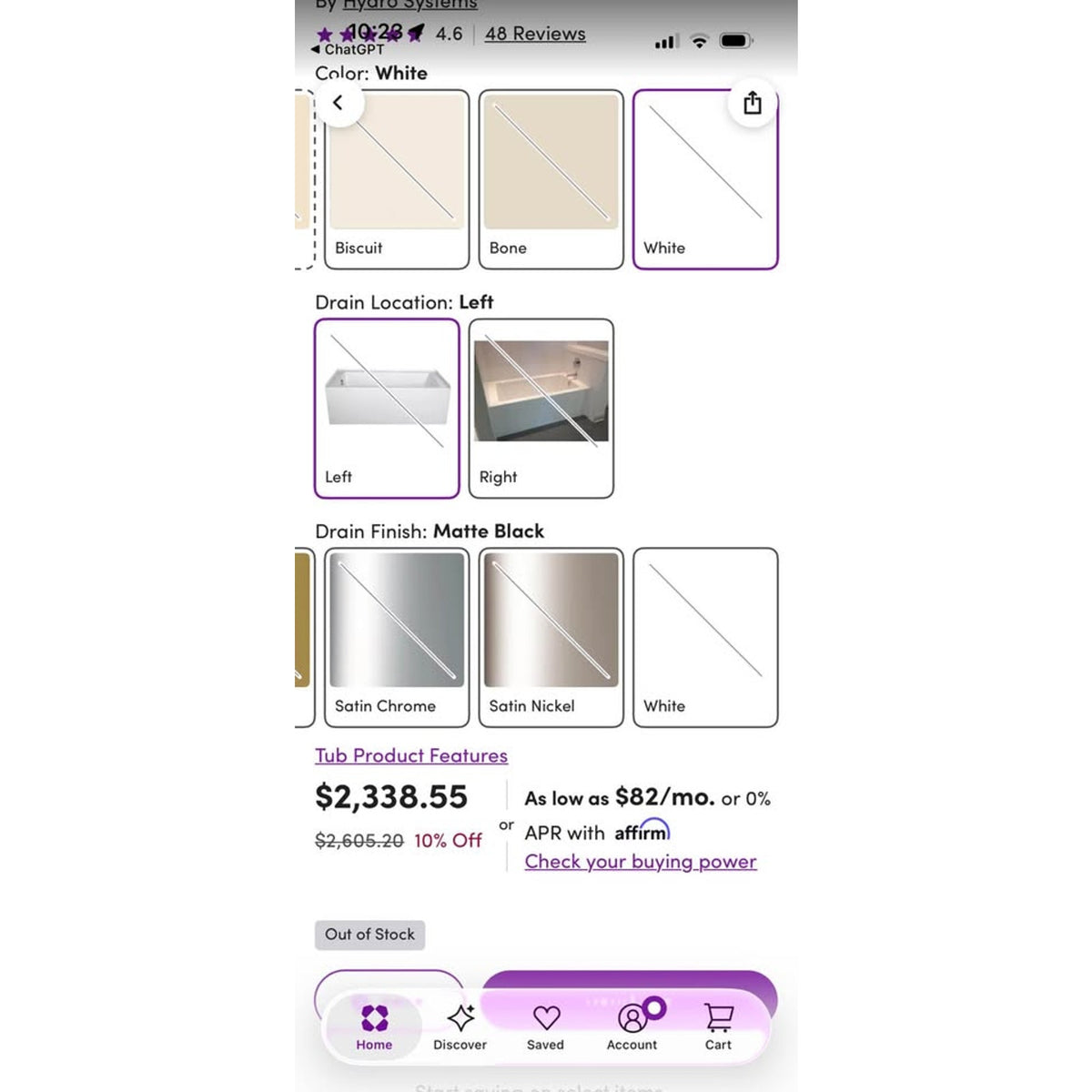 New Soaking Bathtub Hydro Systems Sydney 72” Alcove - $2,605 Retail – Delivery Availablee