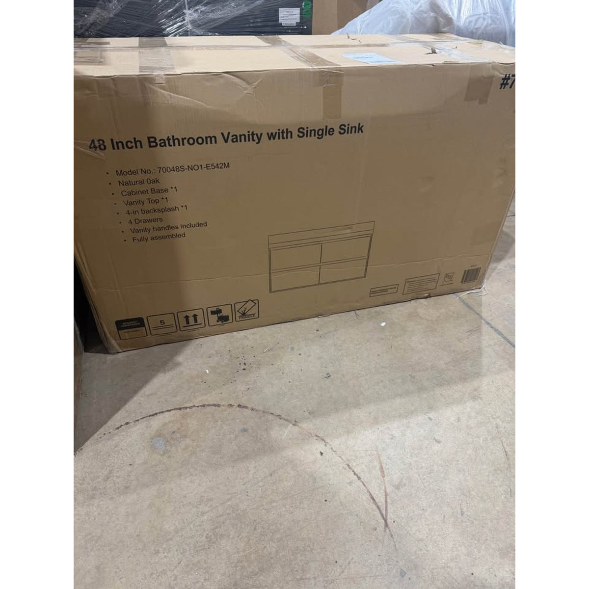 Brand New 48” Floating Vanity with Top & Sink - $1099 Retail - Oak & White - Delivery Available