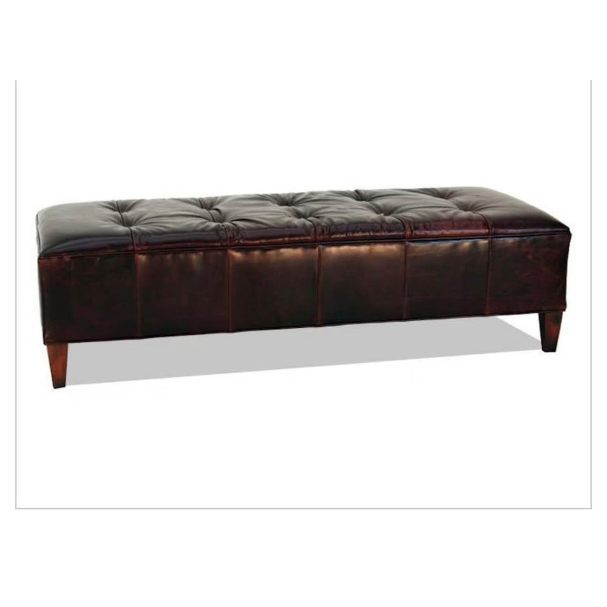 Old Hickory Tannery 456-00 Leather Cocktail Ottoman – Made in USA – Delivery Available
