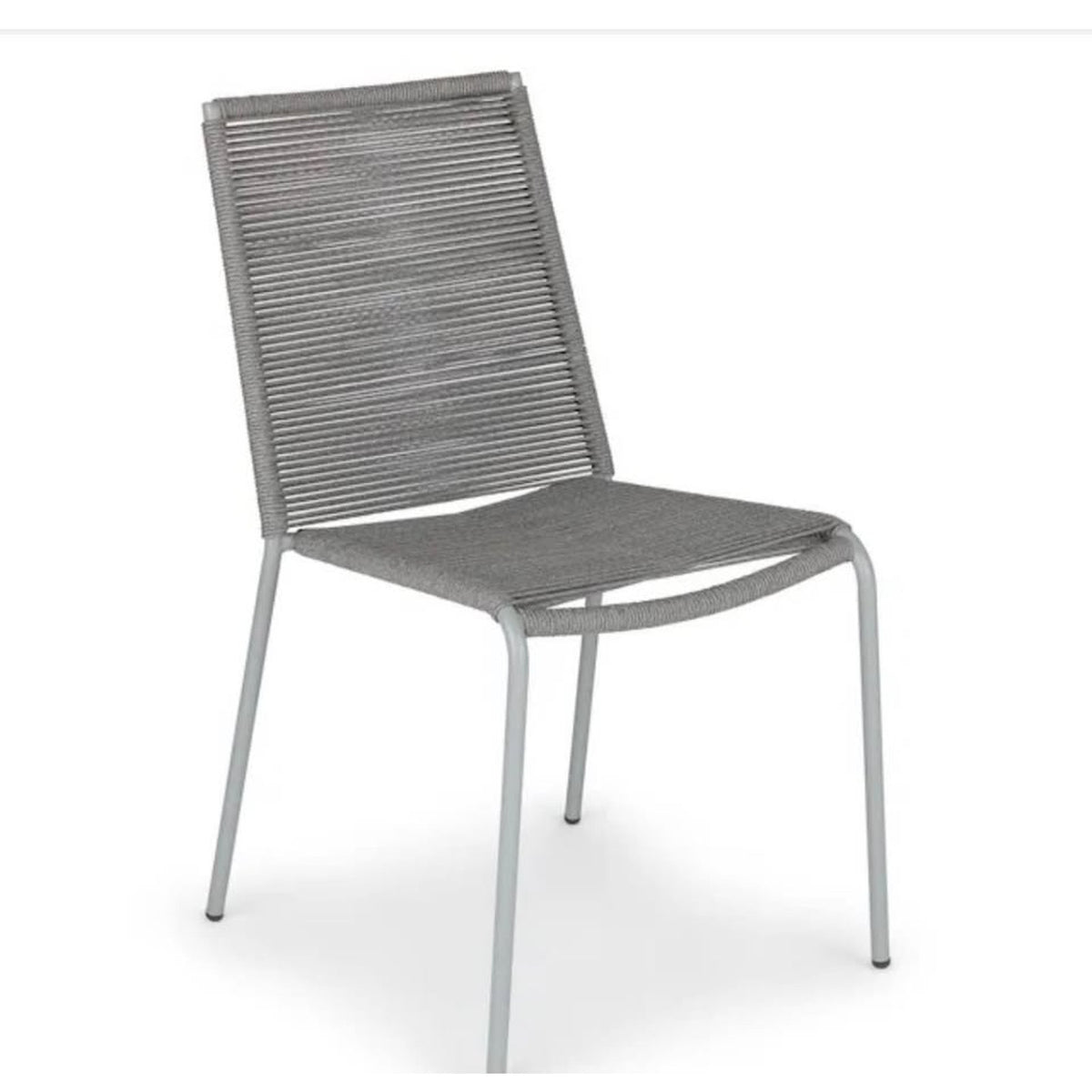 Set of 4 Article Zina Outdoor Stackable Dining Chairs – Heathered Gray – New Open Box Delivery Avail