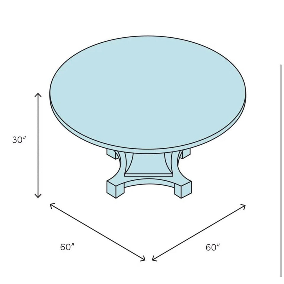 60” Round Pedestal Dining Table – Dark Espresso - No Chairs - $1500 Retail - Delivery Available