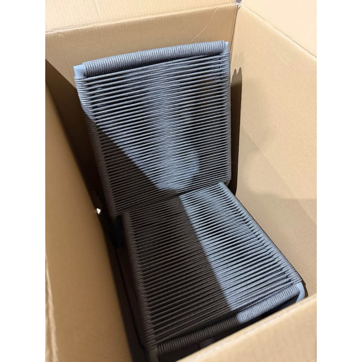 Set of 4 Article Zina Outdoor Stackable Dining Chairs – Heathered Gray – New Open Box Delivery Avail