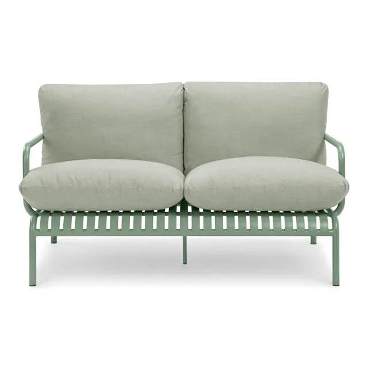 Article Sarek 59” Outdoor Loveseat – Sunbrella Mint – $1,499 Retail – Open Box – Delivery Avail