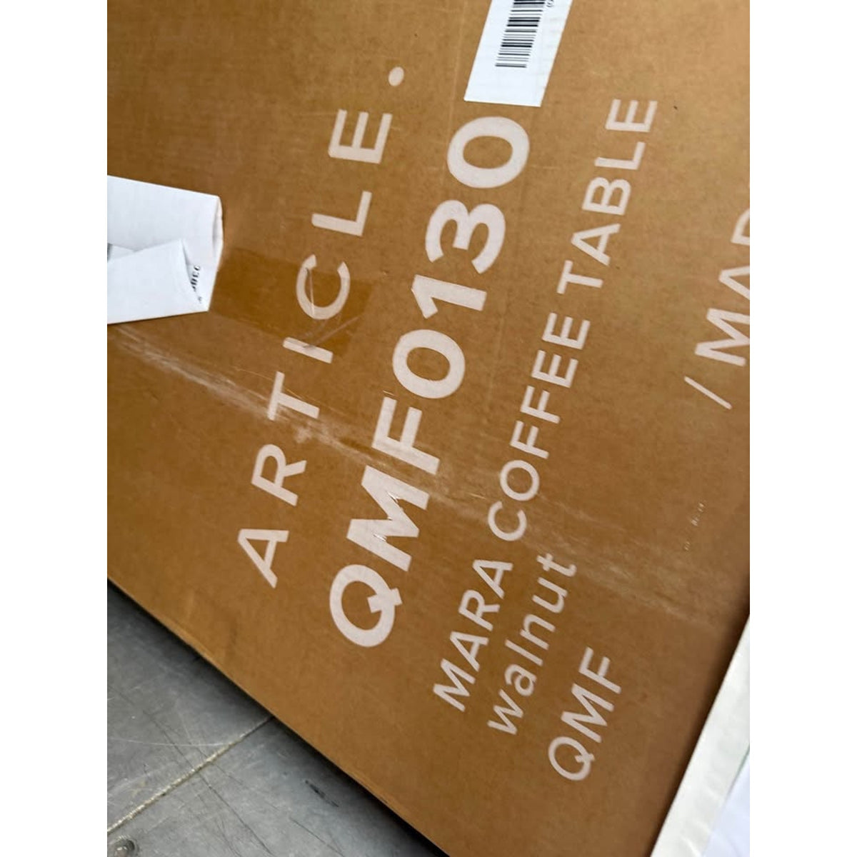 Article Mara Marble Coffee Table – Walnut – New Open Factory Box - Delivery Available