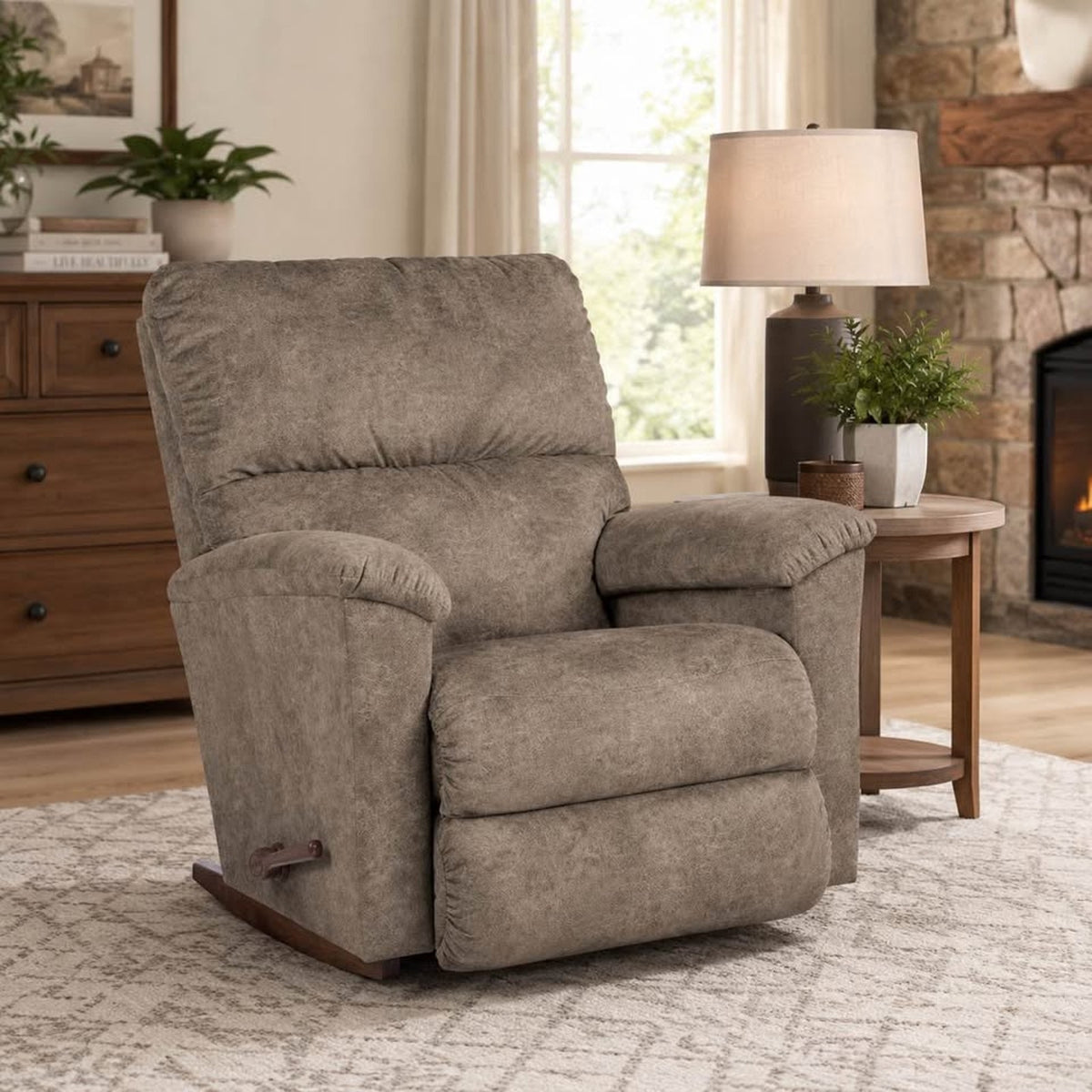 LAzBoy Oversized Taupe Rocking Recliner Chair – NEW OPEN BOX - Delivery Available