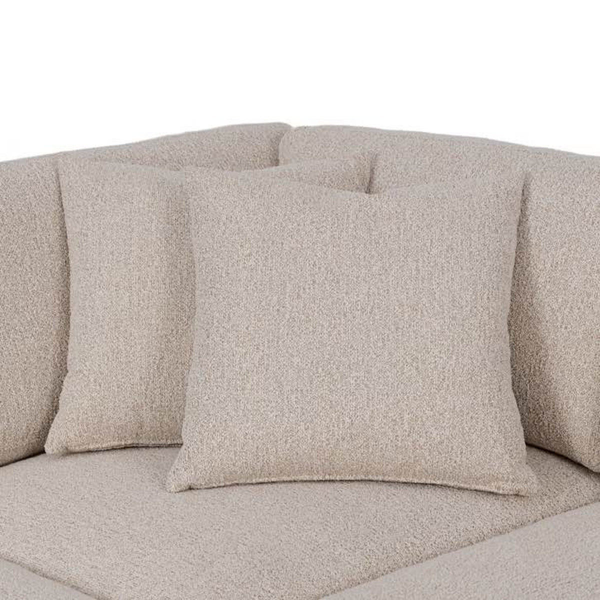 New open-box Andee Fabric Sectional with Ottoman in Beige $1699 Retail - Delivery Available