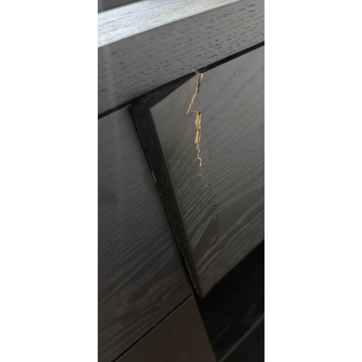 Modern Curved Fluted Reception Desk / Checkout Counter – Commercial Grade | Small Defects
