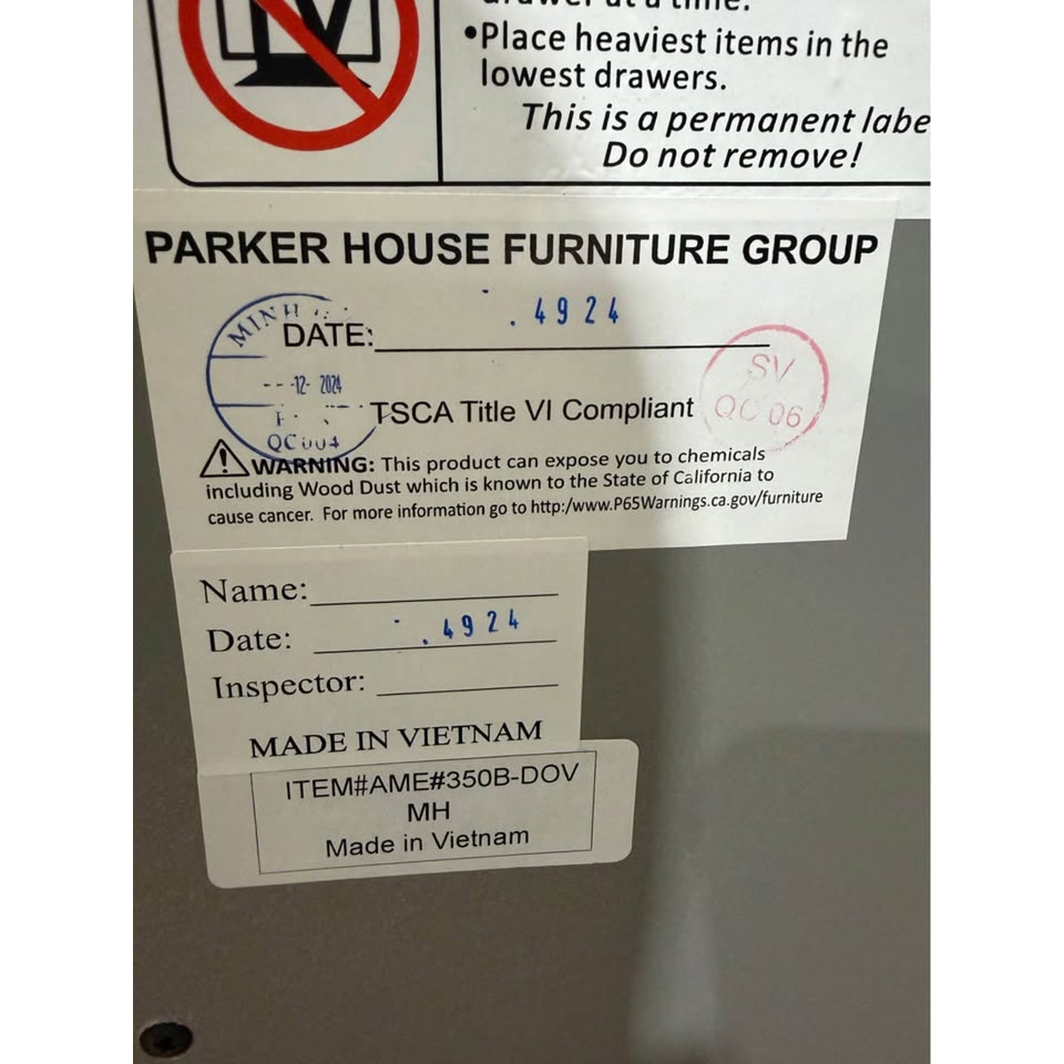 New Parker House Dove Gray Storage Cabinet or TV Stand - Retail $771 - Delivery Available