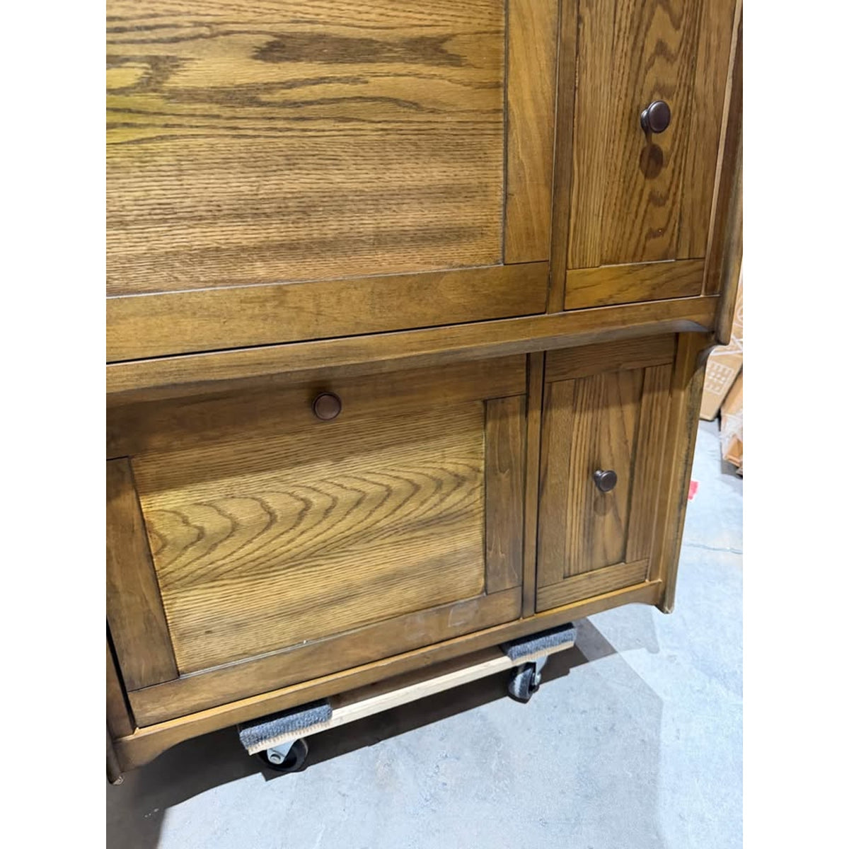 65” Solid Wood Sideboard / Storage Cabinet – Oak Finish | DELIVERY AVAILABLE