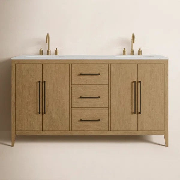 New 60” Double Bathroom Vanity – Alsup – $2,835 Retail – Delivery Available