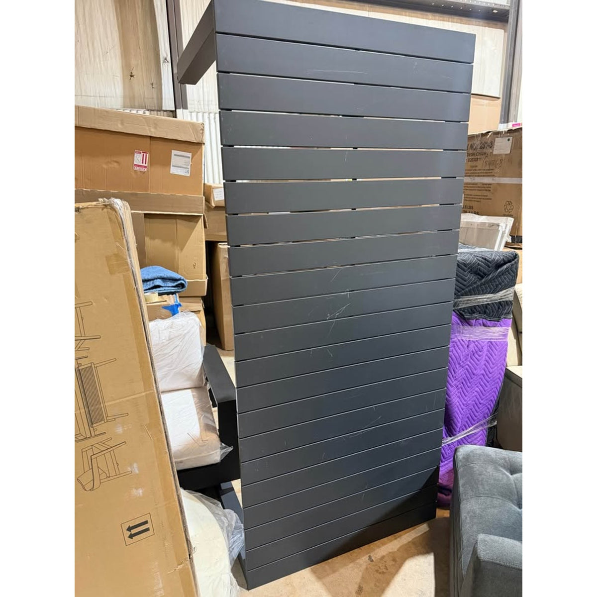 Atlantic Lifestyle California Outdoor Aluminum Dining Table – Dark Gray Matte – New Open Box
