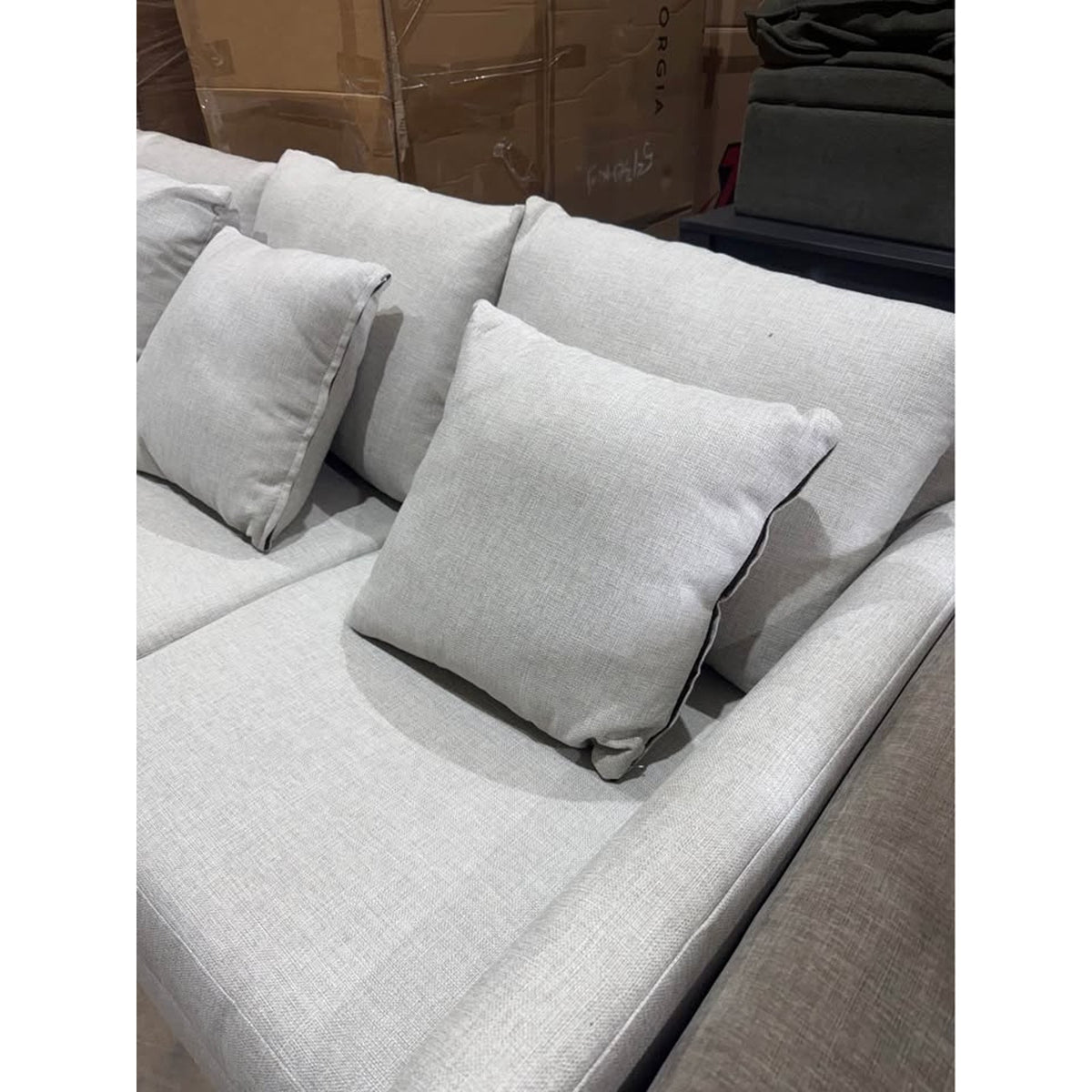 New Stone & Leigh Savannah Sectional – $4,102 Retail – Light Gray - Open Box – Delivery Available