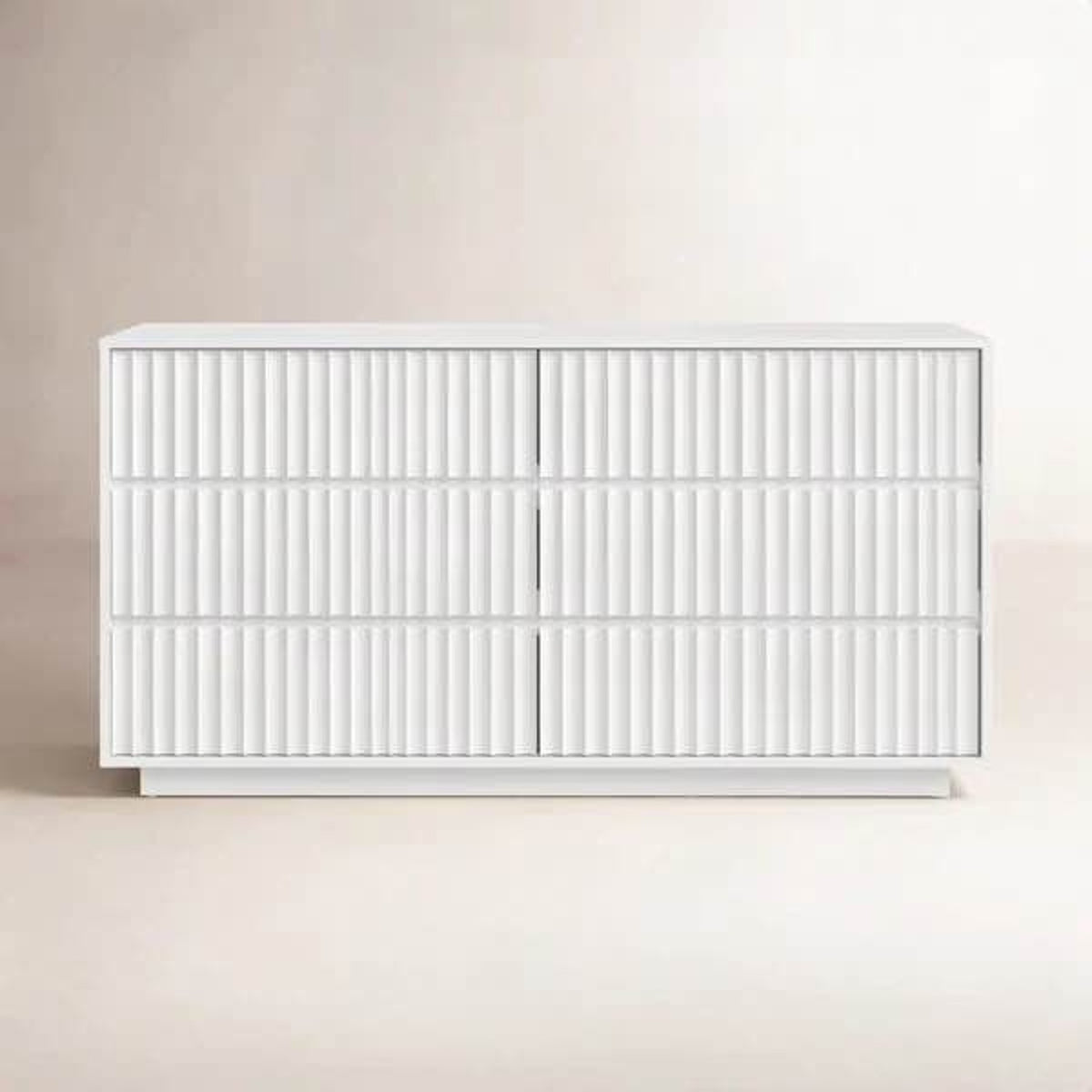AllModern Paloma 60” 6-Drawer Dresser – White – Retail $1,499 – Delivery Available