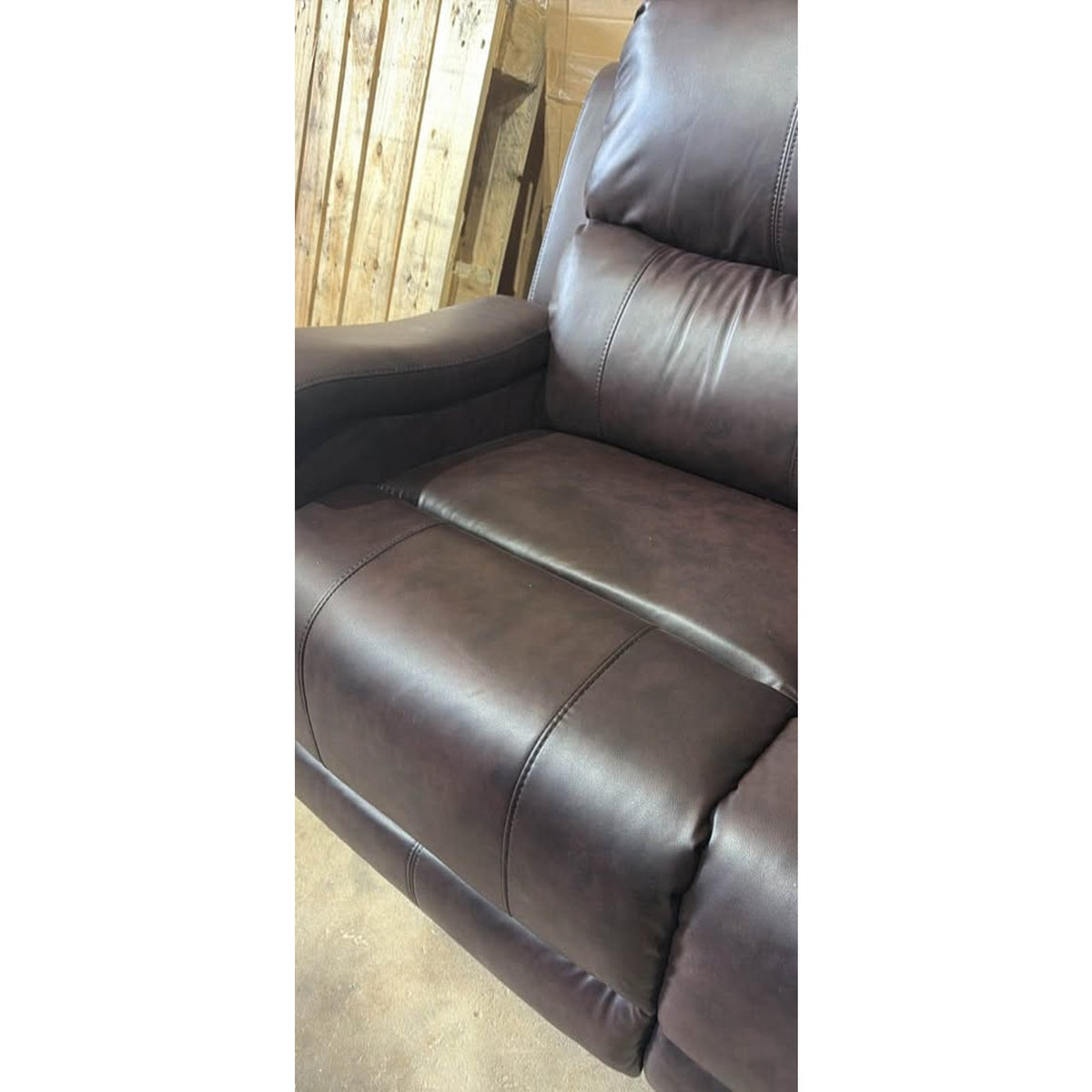 79” Manual Reclining Sofa Faux Leather Brown – $1,030 Retail – Open Box – Delivery Available