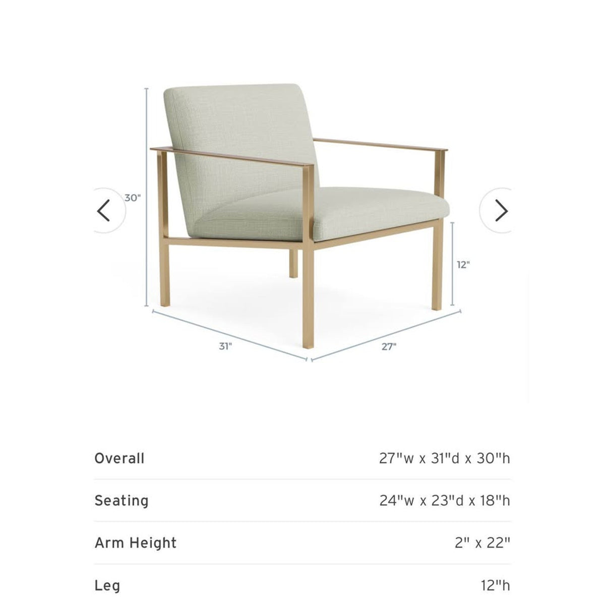 New Joybird Orla Accent Chair $2140 Retail “open box” in Plush Terra Rose Fabric 
Delivery Available