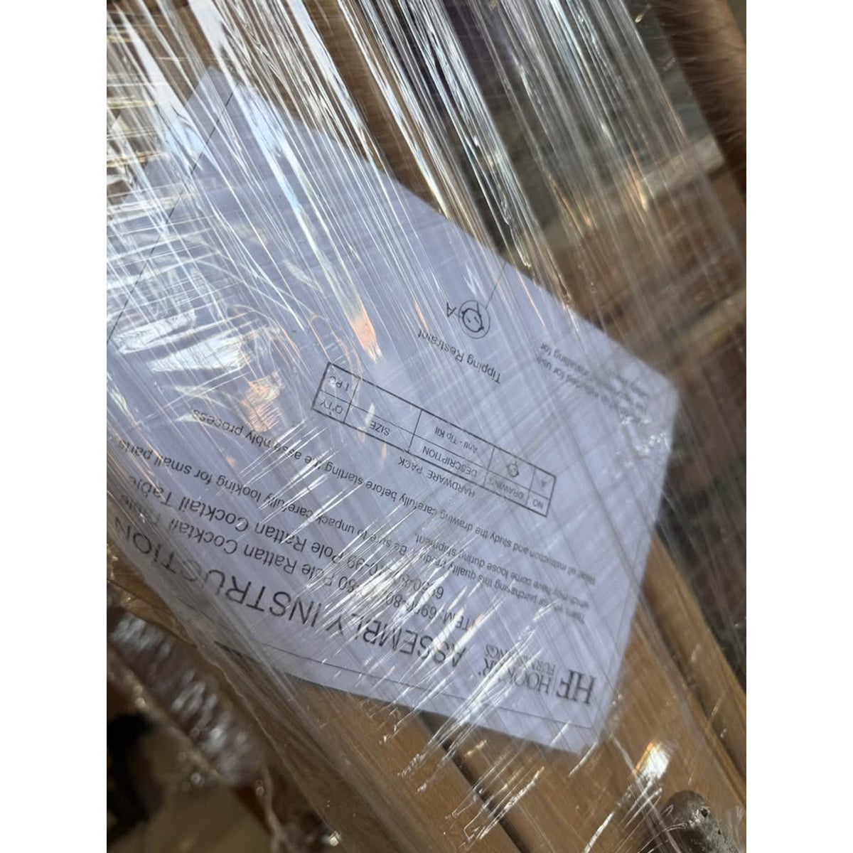 New Hooker Furniture Retreat 59” Pole Rattan Coffee Table – New Open Box