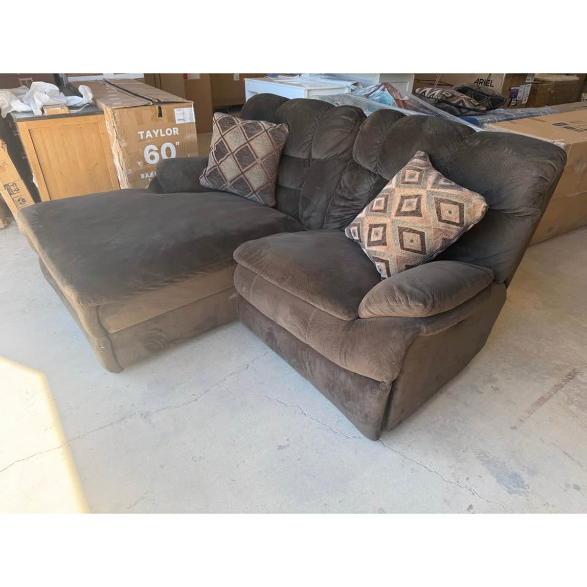 Oversized 2pc Double Reclining Chaise Sectional Sofa