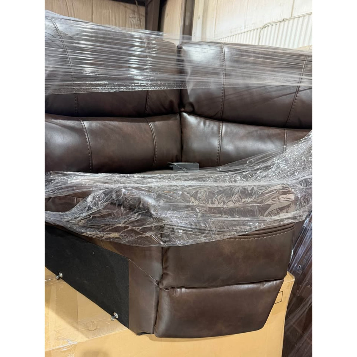 Brown Reclining Sectional with Console & Cupholders - Open Box - $2,800 Retail - Delivery Available